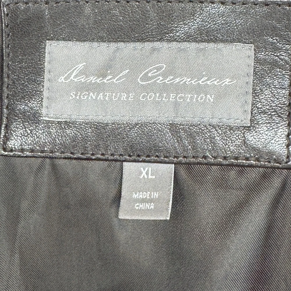 Daniel Cremieux 90s Brown Lambskin Leather Jacket Coat Mens XL Long Field‎ Chore